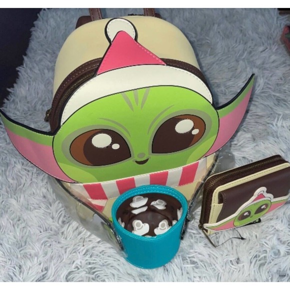 NWT Grogu Christmas Mini Backpack and Wallet main image 4